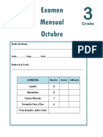 Octubre - 3er Grado - Examen Mensual (2018-2019).pdf