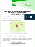 New Location of NCR Central Branch and Local Health Insurance Office - Quezon City