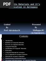 Composite Materials and It's Application in Aerospace: Guided by Prof. Presented by Mallappa - IG (3GN06ME033)