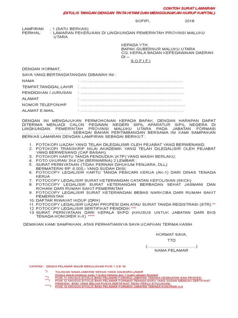 10000 Contoh Surat Lamaran Kerja Yang Baik & Benar ...