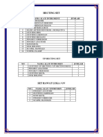 Hecting Set: NO Nama Alat/ Intrument Jumlah