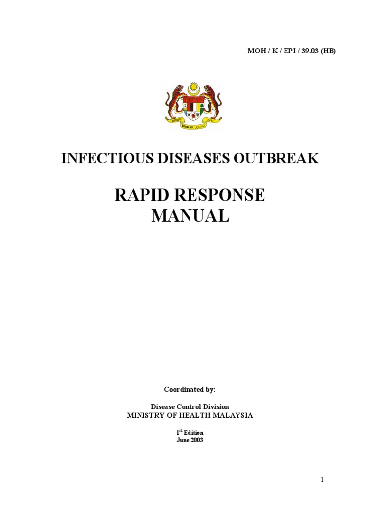Infectious Disease Outbreak Response Manual | PDF | Outbreak | Epidemiology