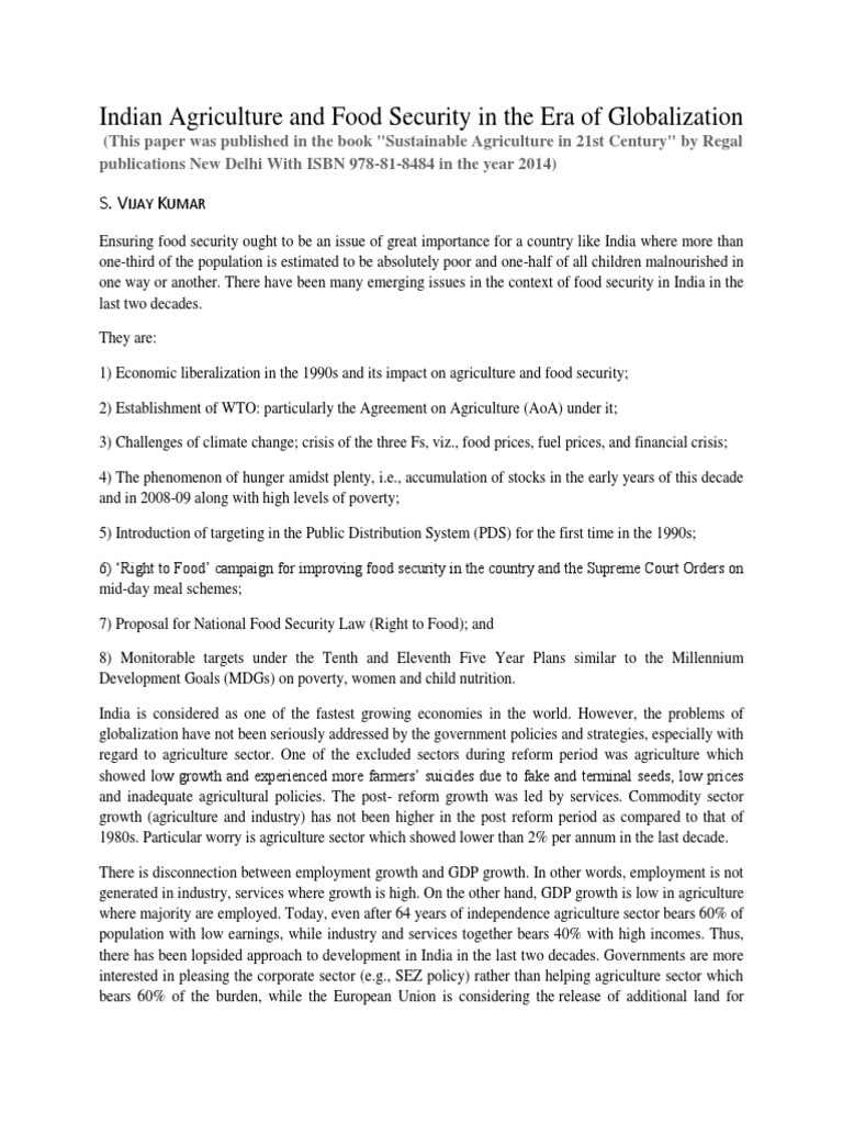 Food Security Challenges in India | PDF | Food Security | Micronutrient