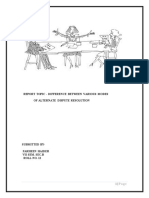 Report Topic - Difference Between Various Modes of Alternate Dispute Resolution