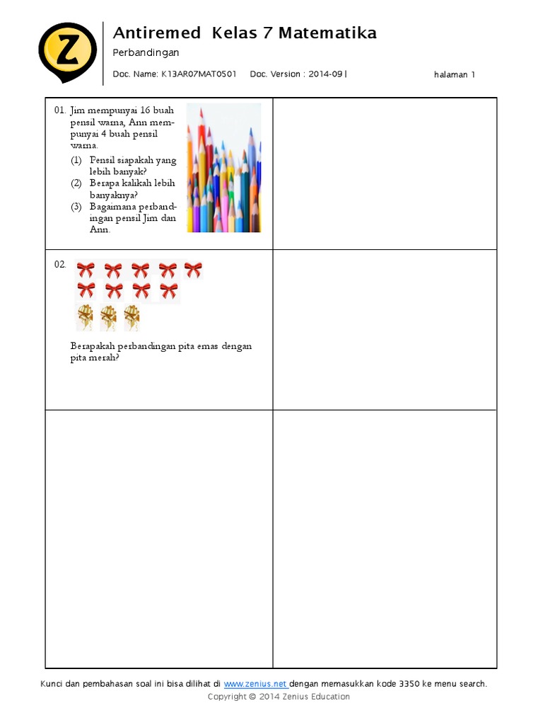 Zenius Perbandingan 1 Pdf