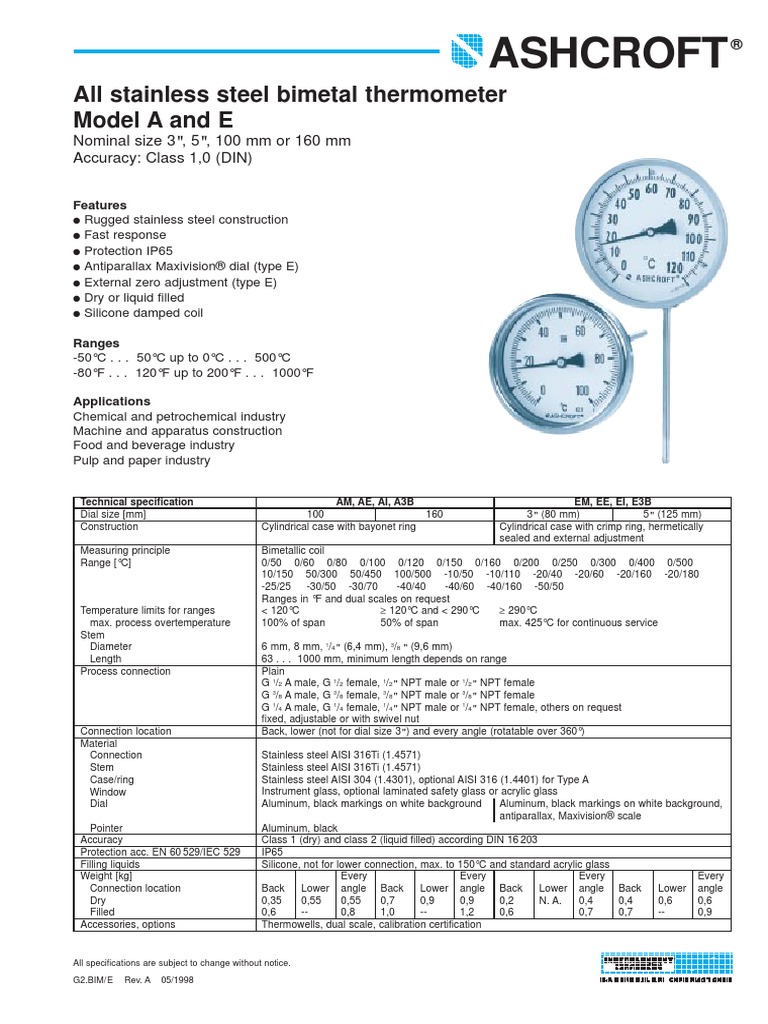 Ashcroft Pressure Gauge Manual PDF Glasses Stainless Steel