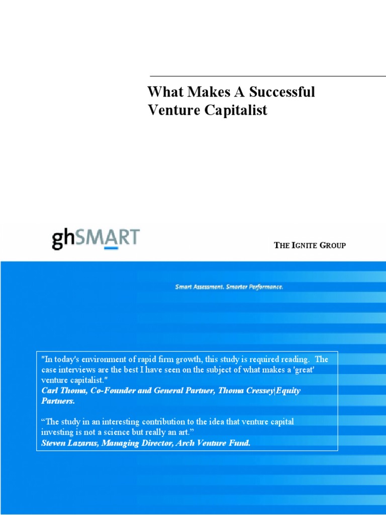 What Makes A VC | PDF | Venture Capital | Corporate Finance