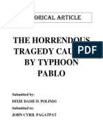 Historical Article: The Horrendous Tragedy Caused by Typhoon Pablo