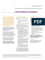 Dividends and The Dividend Exemption