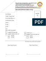 Formulir Pendaftaran MTQ