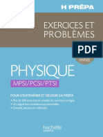 Hprepa Exercices Problèmes Physique MPSI PCSI PTSI