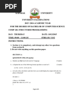 Section A: Is Compulsory, and Attempt Any Other Two Questions From Section B: 2. Do Not Write Anything On This Question Paper