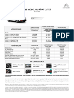 2018 Model Yili Fiyat Listesi: Versiyonlar