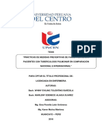 Relación entre las prácticas preventivas de familiares de pacientes con tuberculosis pulmonar y la incidencia de la enfermedad