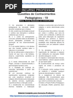 PROVA 19- Professor de Ensino Fundamental Series Iniciais