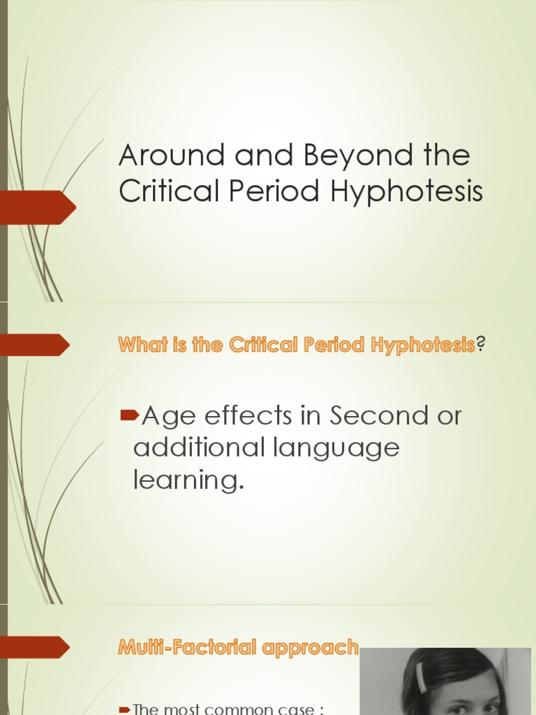 Critical Period Hypothesis in Language Learning | PDF | Language Arts ...