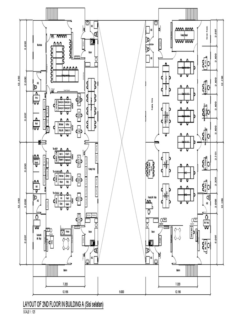Layout Lantai 2 Gedung A | PDF