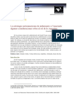 La Estrategia Norteamericana de Aislamiento A Venezuela: Algunas Consideraciones Sobre El Rol de La Argentina