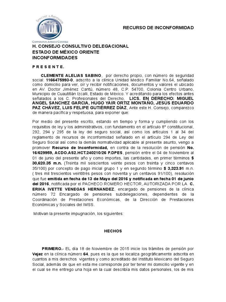 Recurso Inconformidad.doc Pensión Seguros