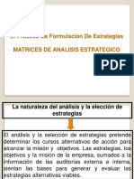 Formulación de estrategias con matrices FODA