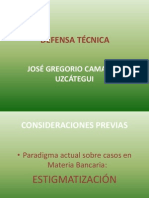 Defensa Técnica de José Gregorio Camacho