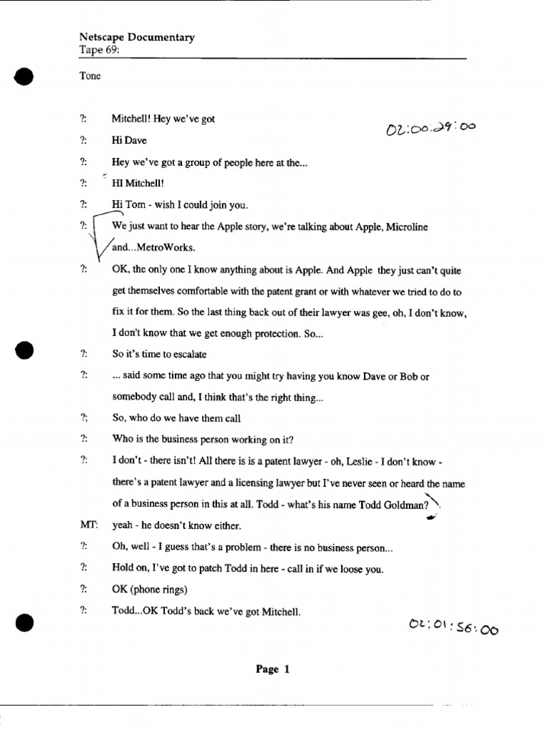 Netscape Documentary Tape at The. PDF Computer Related