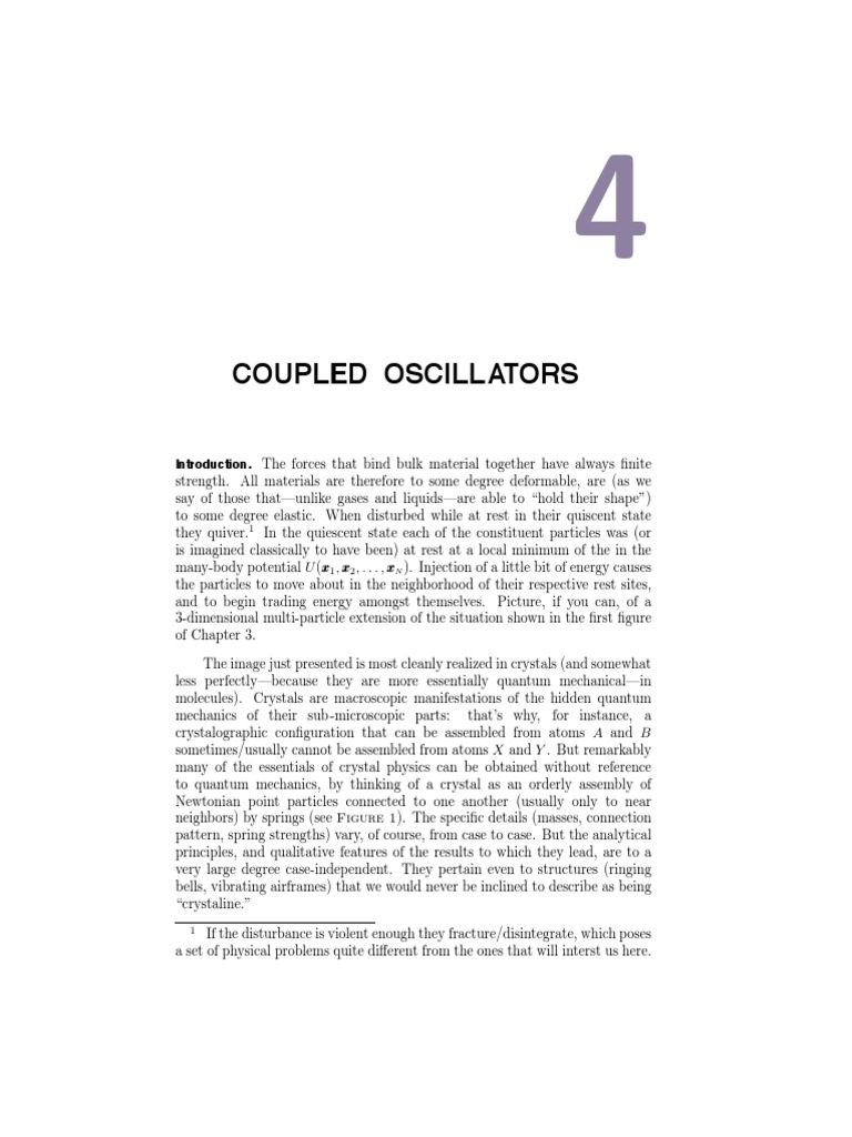 Coupled Oscillation | PDF | Eigenvalues And Eigenvectors | Normal Mode