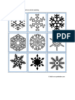 Snowflake Matching Cards
