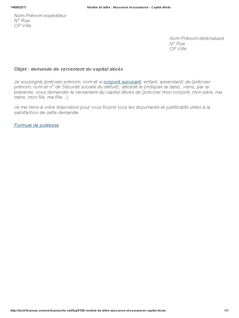 Model Lettre Francaise | PDF | Droit