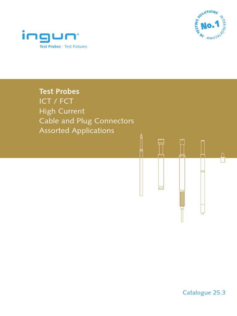 INGUN Test-Probes Catalogue 25-3 EN PDF | PDF | Electrical Connector |  Printed Circuit Board