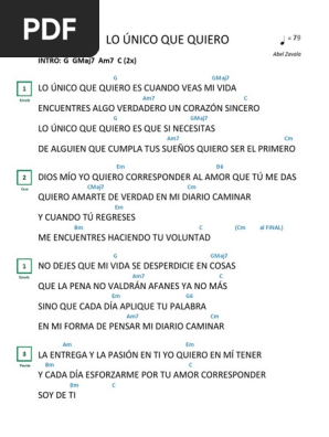 24 Lo Unico Que Quiero Abel Zavala Pdf