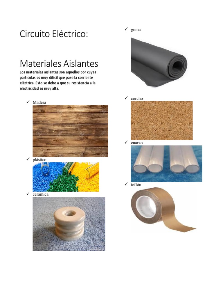 Materiales aislantes y conductores eléctricos | PDF