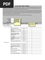 Group Policy Object Settings