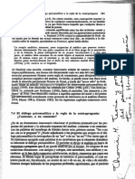 El Diálogo Psicoanalítico y La Regla de La Contrapregunta