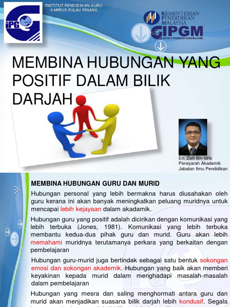Bab 3 Membina Hubungan Yang Positif Dlm Bilik Darjah Pdf