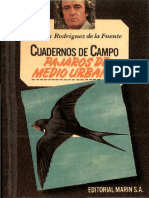 Cuadernos de Campo 15 F R de La Fuente Pajaros de Medio Urbano Marin 1978
