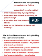 1 The Political Executive and Policy Making