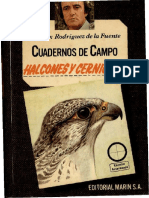 Cuadernos de Campo 19 F R de La Fuente Halcones y Cernícalos-Editorial Marín S.A. (1978)