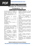 PROVA 23- Professor de Ensino Fundamental Series Iniciais