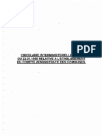 الحساب الاداري للبلديات Circulaire interministérielle n° 722 du 22-01-1985 relative a l'établissent du compte administaratif ‎des communes ‎