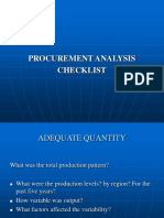Procurement Analysis Checklist