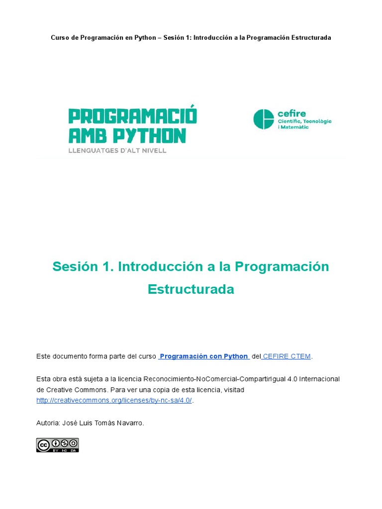 Introducción a Algoritmos en Python | PDF | Programa de computadora ...
