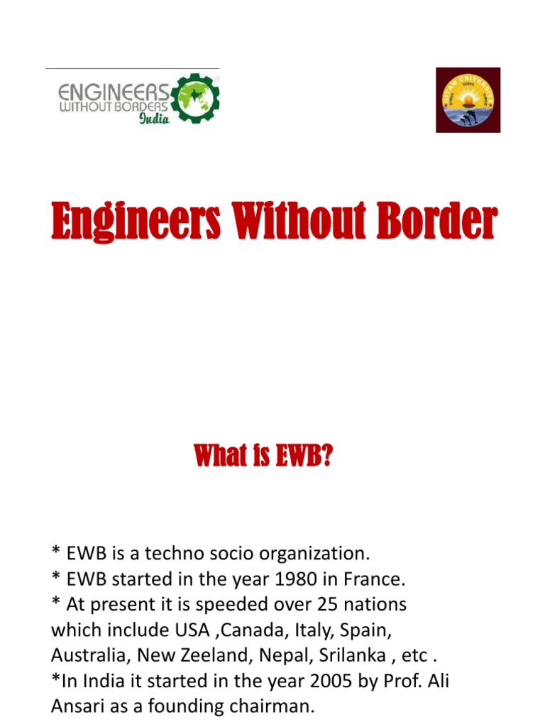 Engineers Without Border PDF