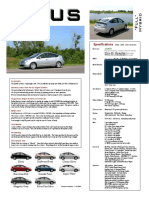 Prius Info Sheet