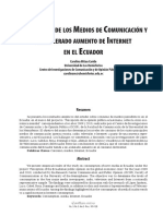Consumo de Medios y Aumento de Internet en Ecuador PDF