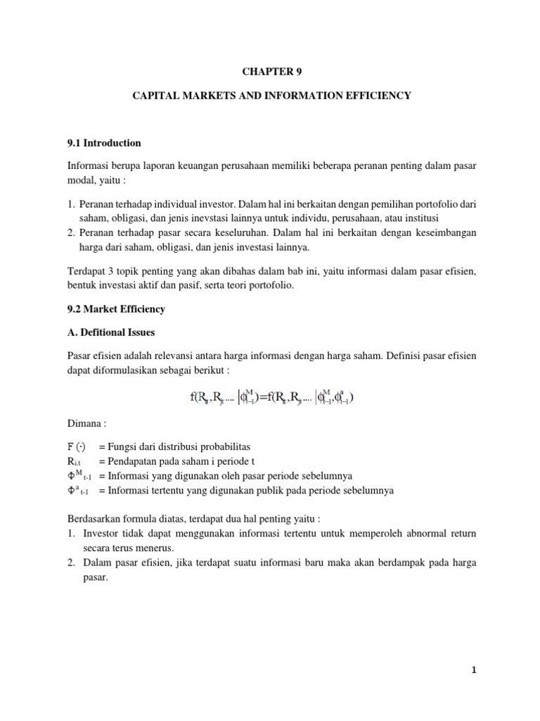 Chaper 9 Capital Market