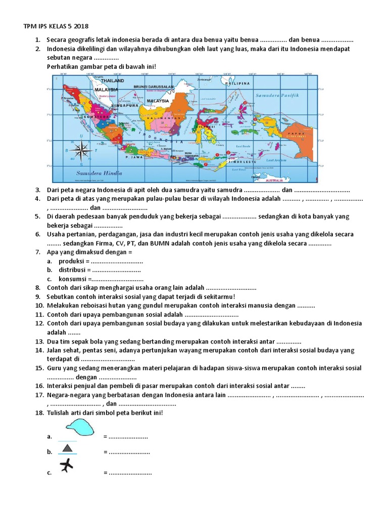 Soal Ips Kelas 5 Tentang Letak Geografis Sd Kelas 5 Masnurul