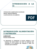 Introducción A La Nutrición