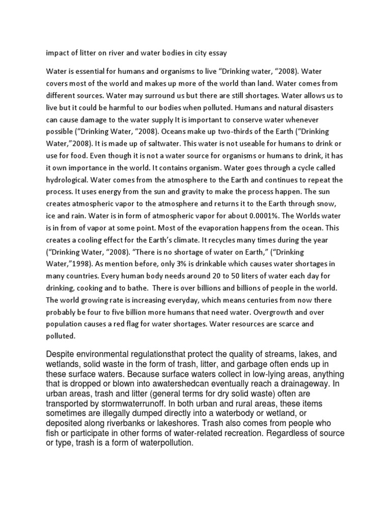 Causes of littering essay image