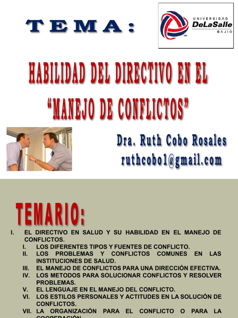 Manejo de Conflictos en Salud | PDF | Conflicto (proceso) | Las emociones